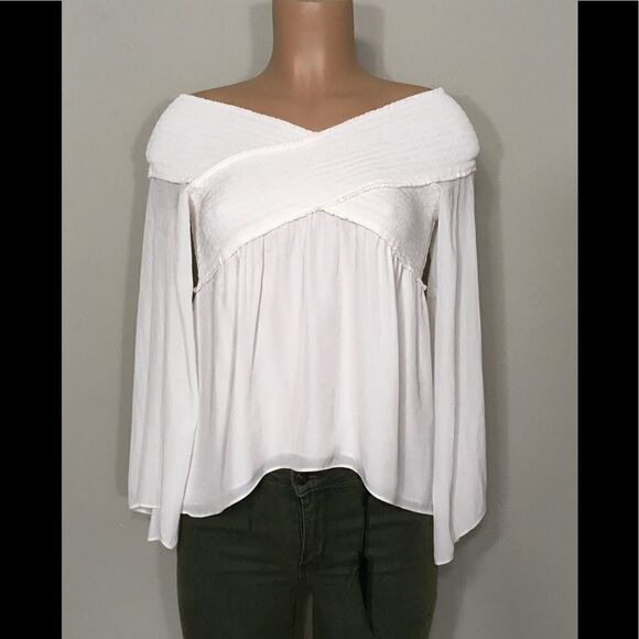 Ramy Brook by Martha Hunt Liza blouse. Ivory. NWOT - Picture 4 of 6
